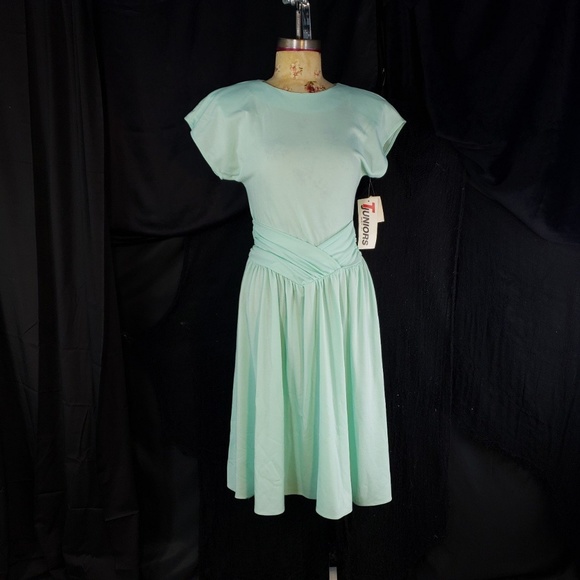 1980s does 1950s NWT mint green/blue dress. - Picture 3 of 4